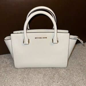 Michael Kors Cream Satchel Bag